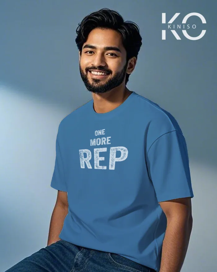 T shirt gym with One More Rep Design printed for men - Image 7