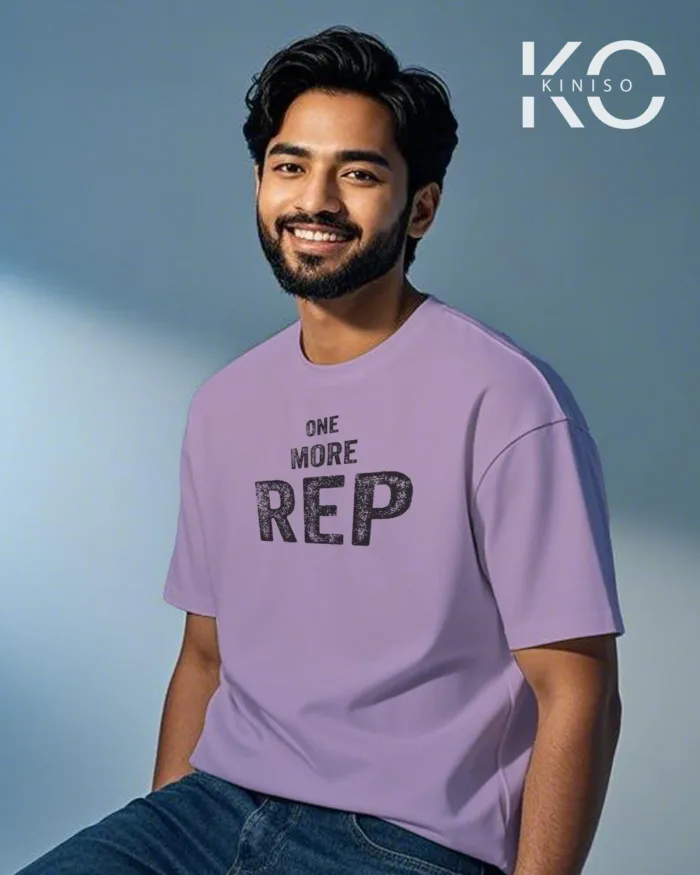 T shirt gym with One More Rep Design printed for men