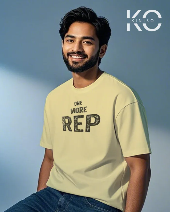 T shirt gym with One More Rep Design printed for men - Image 6