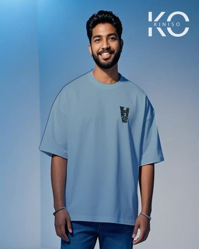 Drop shoulder Stylish gym t shirt with Lift Strong Design print - Image 10
