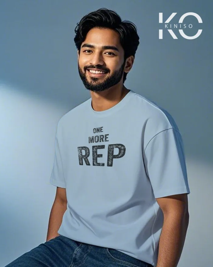 T shirt gym with One More Rep Design printed for men - Image 4