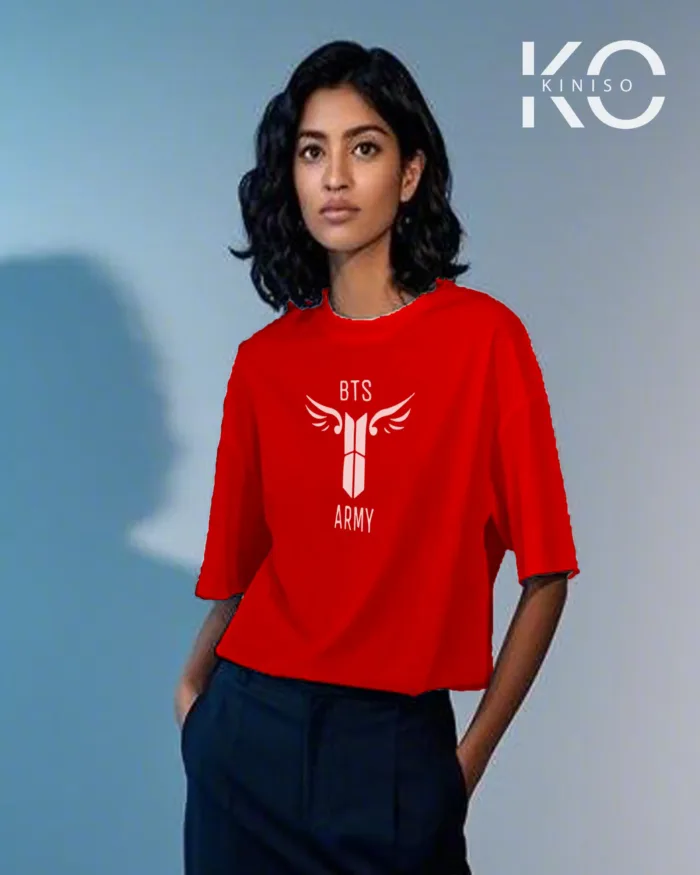 BTS Fan Apparel for ARMY Tshirt - Angel Wings - for Women in Bangladesh - Image 2