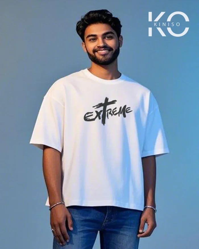 T shirt gym with Now or Extreme text printed for men