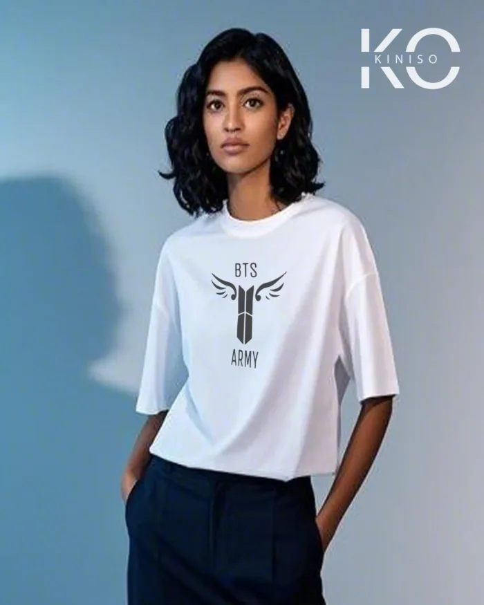 BTS Fan Apparel for ARMY Tshirt - Angel Wings - for Women in Bangladesh - Image 6