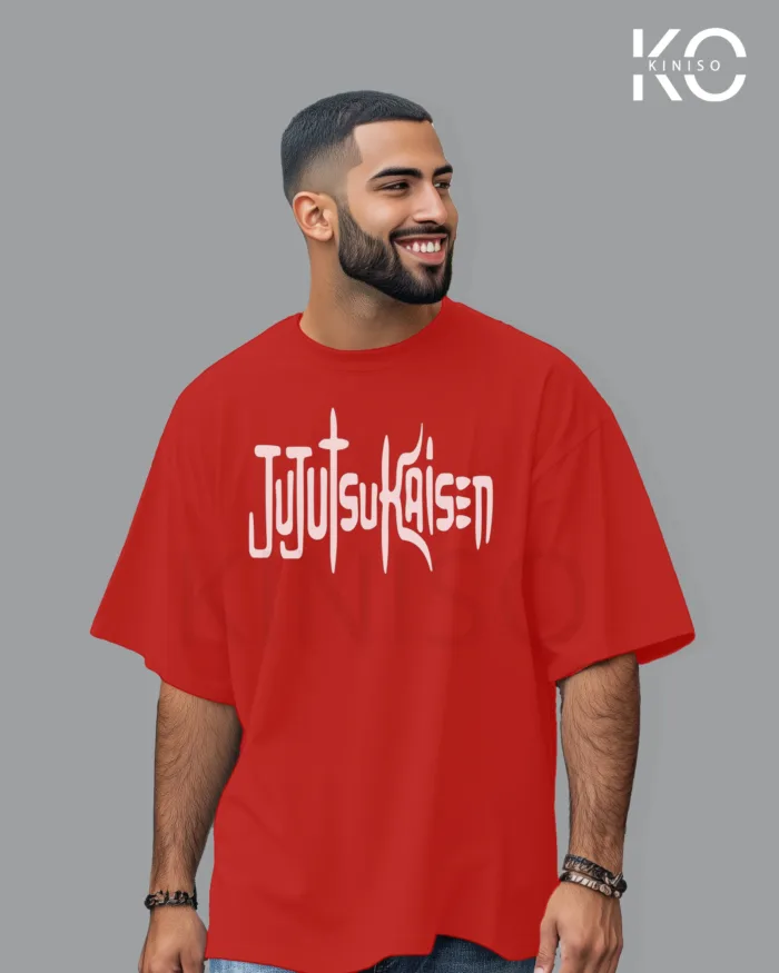 Jujutsu Kaisen Anime drop shoulder Tshirt for Men - demon dogs hand sign- in Bangladesh - Image 4