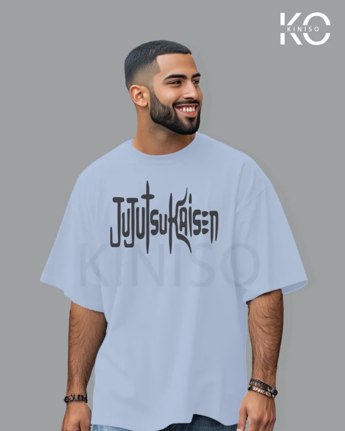 Jujutsu Kaisen Anime drop shoulder Tshirt for Men - demon dogs hand sign- in Bangladesh - Image 3