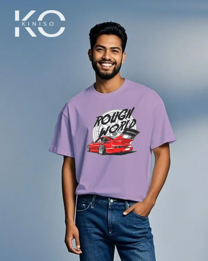 Cool car t shirts for men with Rough World Printed - Image 8