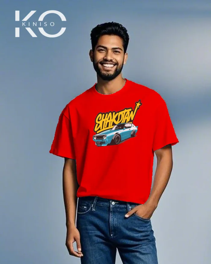 Car t shirt for males with Shakotan design print - Image 6