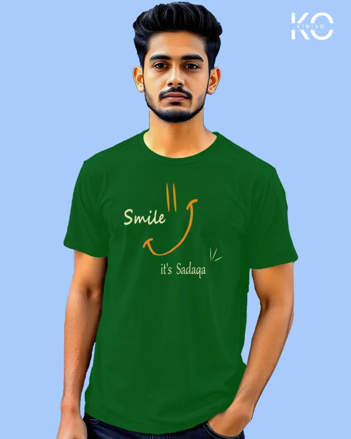 Half Sleeve Round Neck T-Shirt for Men -Islamic - Smile It's Sadaqa - Image 4