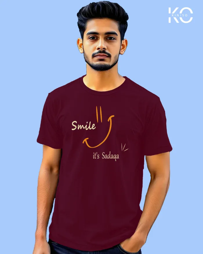Half Sleeve Round Neck T-Shirt for Men -Islamic - Smile It's Sadaqa