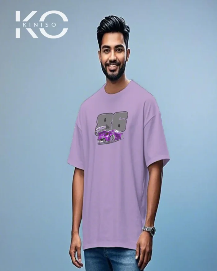 Graphic car t shirts for men with 86 Racing Car Design Printed - Image 3