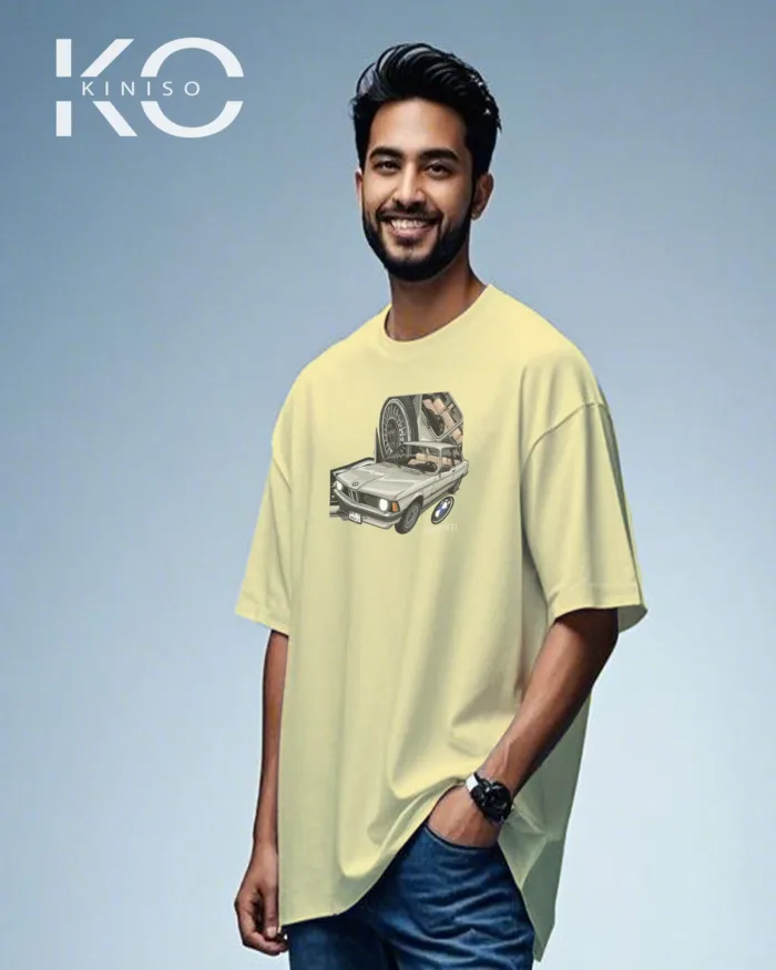 Graphic car t-shirts for males with BMW E21 Design Print - Image 8