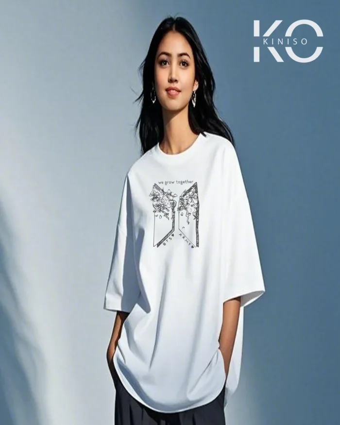 BTS Army Grow Together Printed K-pop T-Shirt for Women - Image 7
