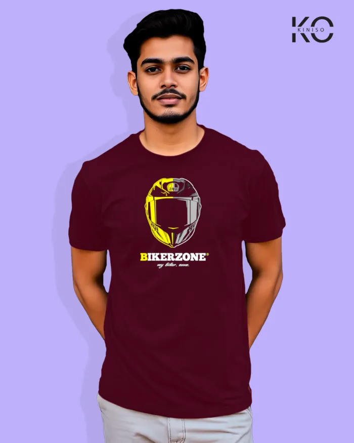 Motorcycle printed t-shirts with biker zone Design for motorcycle lover