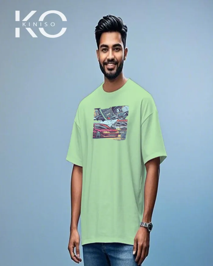 Graphic cars t shirts for men with Ford Car Clash Design Print - Image 5