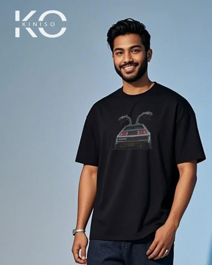 Graphic car t-shirts for men with Car Gate Open Style Printed - Image 5