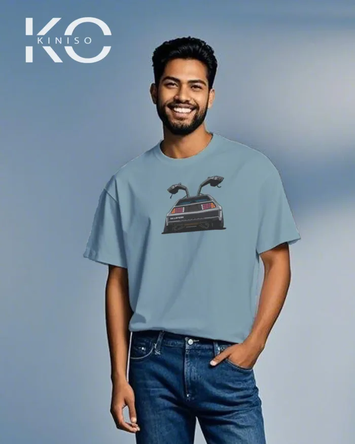 Graphic car t-shirts for men with Car Gate Open Style Printed - Image 4