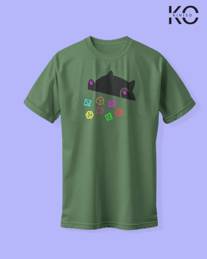 Cat Graphic T-Shirt with Cats Playing Design for Kitty Lover - Image 3
