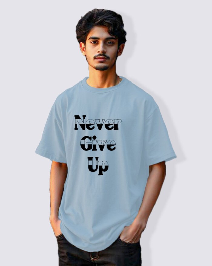 Unique Design printed t-shirt Drop Shoulder for Typography Motivational in Bangladesh