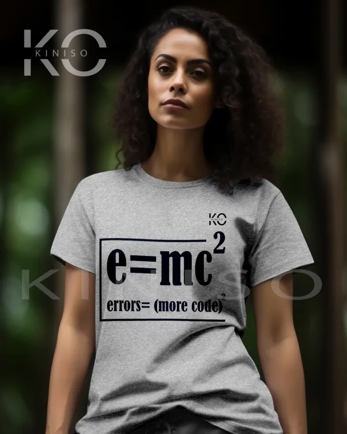 Engineer T-shirt - "Error Equals More Code Square" - Nerdy Women's T-Shirt in Dhaka - Image 2