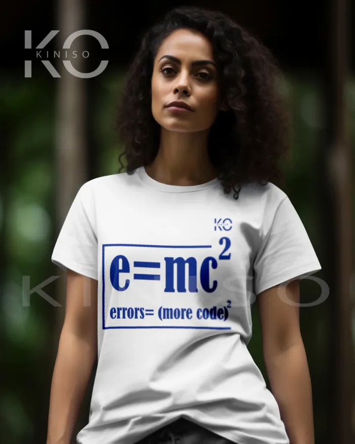 Engineer T-shirt - "Error Equals More Code Square" - Nerdy Women's T-Shirt in Dhaka