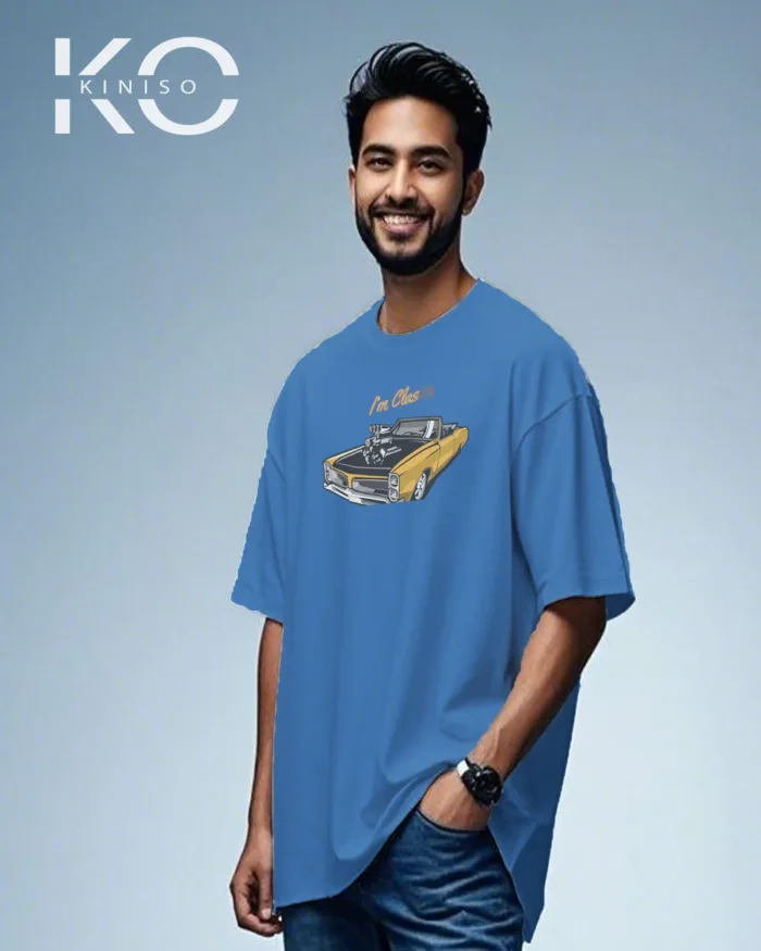 Graphic car racing t shirt for males with I am Classic Design - Image 4