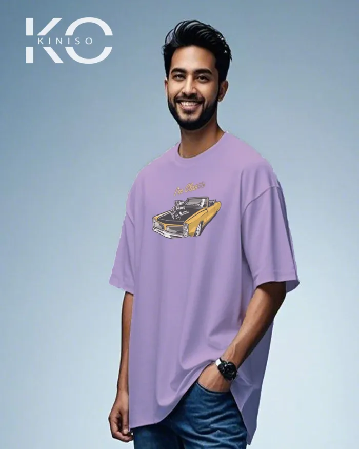 Graphic car racing t shirt for males with I am Classic Design - Image 3