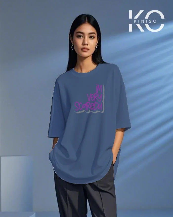 K-pop T-shirt with I'M Very Scaredu Design for Women - Image 4