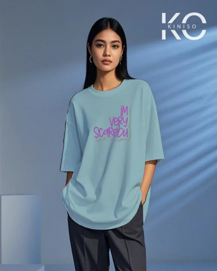 K-pop T-shirt with I'M Very Scaredu Design for Women - Image 8