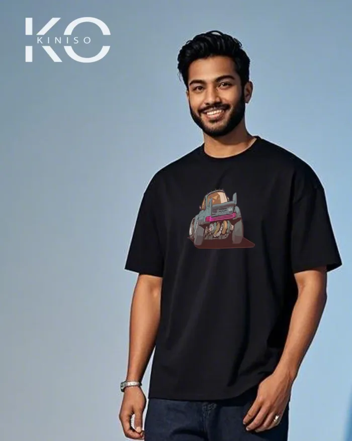 Vintage car t shirt for males with Old Racing Car Design - Image 6