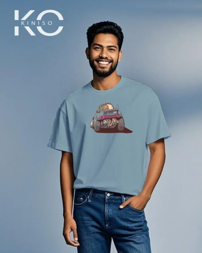 Vintage car t shirt for males with Old Racing Car Design - Image 8