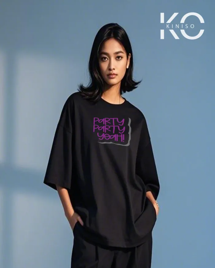 K-pop T-shirt with Party Party Yeah Design for Women - Image 4
