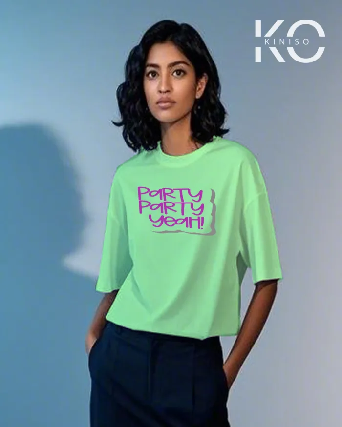 K-pop T-shirt with Party Party Yeah Design for Women - Image 8