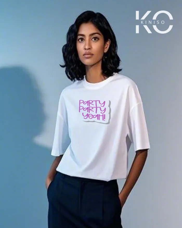 K-pop T-shirt with Party Party Yeah Design for Women - Image 5