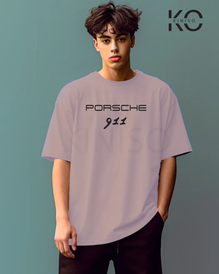 Graphic car t shirts for guys with Porsche 911 Blue Style Printed - Image 14