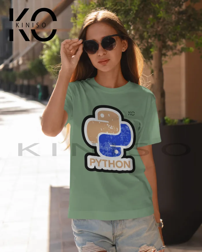 Engineer - Python Tshirt - Geeky Women's Crew Neck Half Sleeve T-Shirt in BD - Image 4
