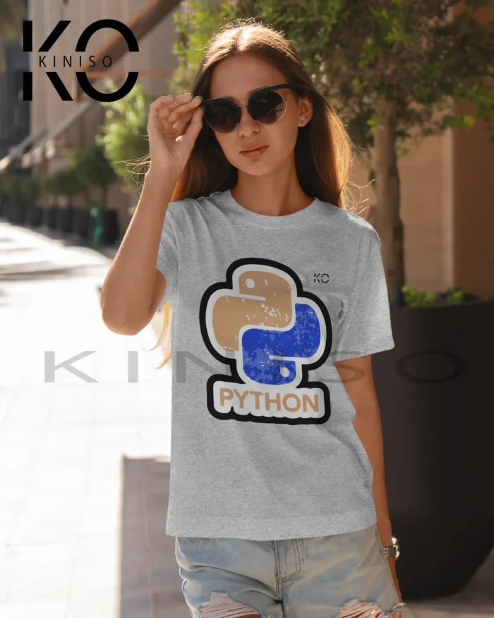 Engineer - Python Tshirt - Geeky Women's Crew Neck Half Sleeve T-Shirt in BD - Image 3