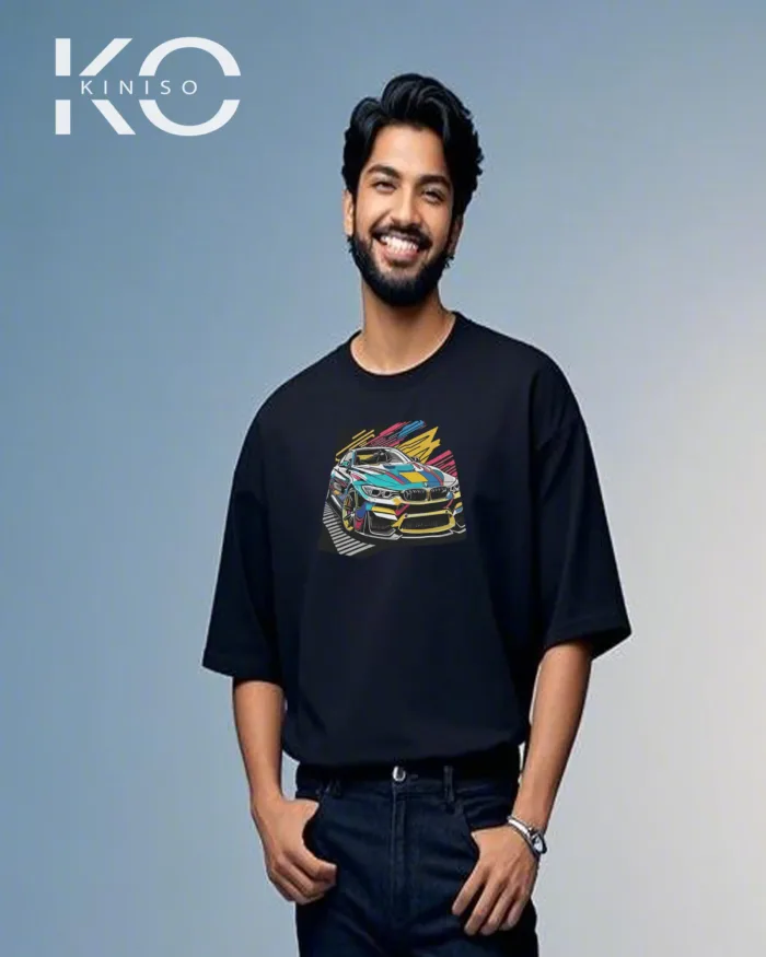 Car t shirts men for guys with Racing Car Graffiti Design - Image 6