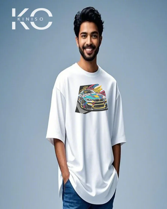 Car t shirts men for guys with Racing Car Graffiti Design - Image 7