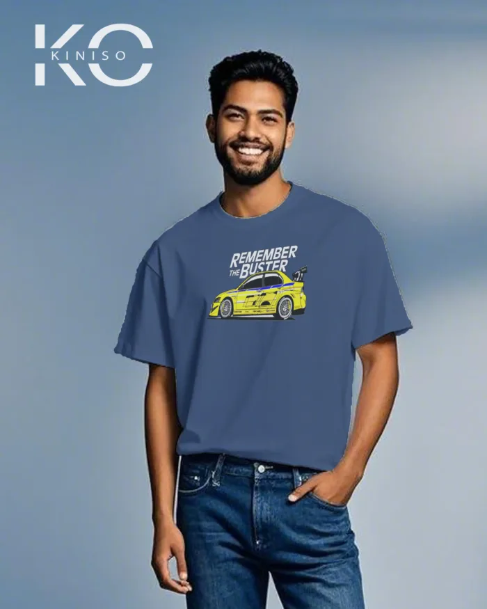 Vehicle t shirt for men with Remember The Buster Design - Image 4