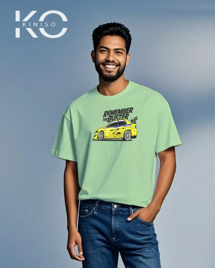Vehicle t shirt for men with Remember The Buster Design - Image 2