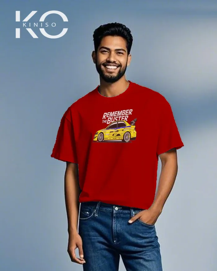 Vehicle t shirt for men with Remember The Buster Design - Image 7
