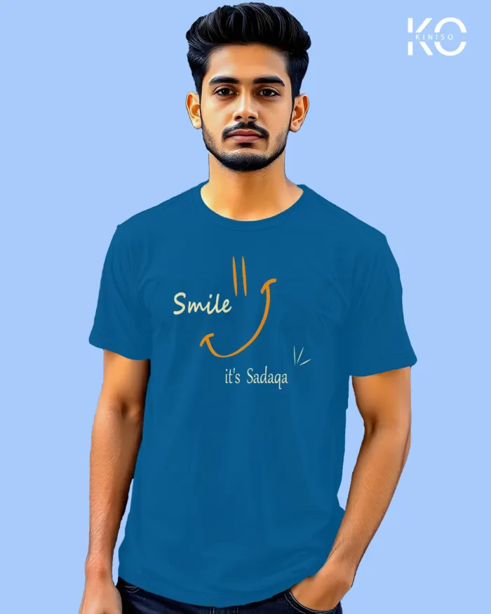 Half Sleeve Round Neck T-Shirt for Men -Islamic - Smile It's Sadaqa - Image 6