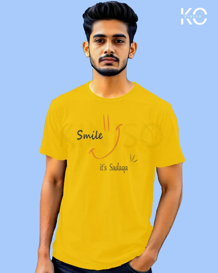 Half Sleeve Round Neck T-Shirt for Men -Islamic - Smile It's Sadaqa - Image 8