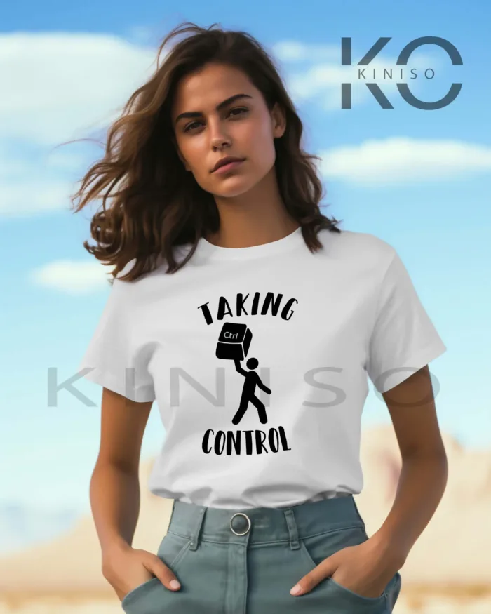 Engineer T-shirt for women with Taking Control Design - Image 4