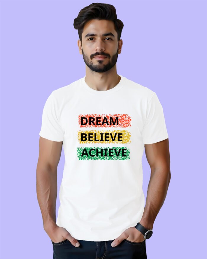 Desigan printed half sleeve t-shirt for Typography Motivational in bangladesh