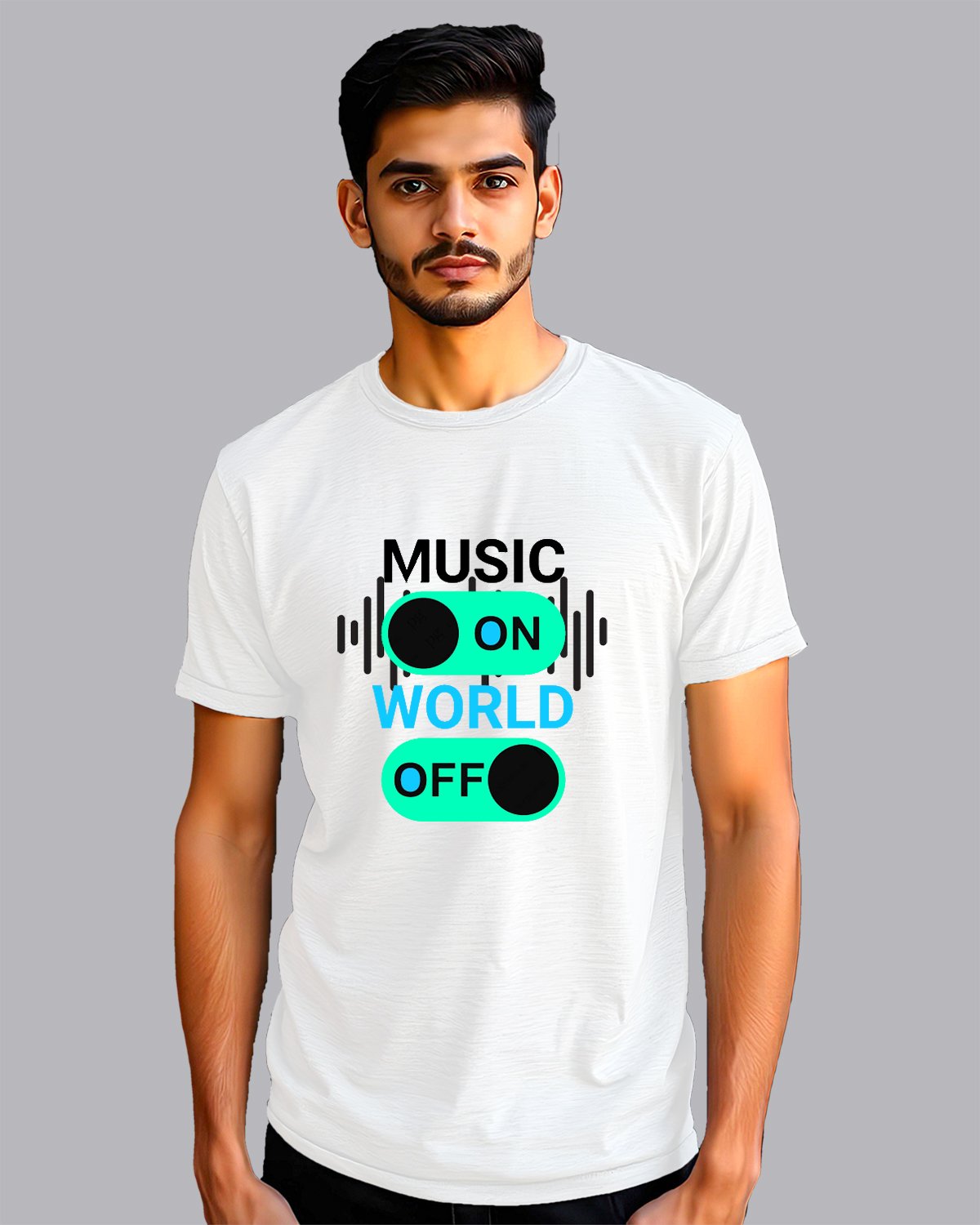 m Half Sleeve white