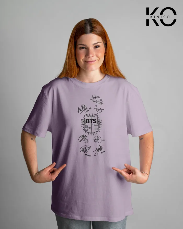 K-pop T-shirts with Sign and logo Print for BTS Song Lovers - Image 3