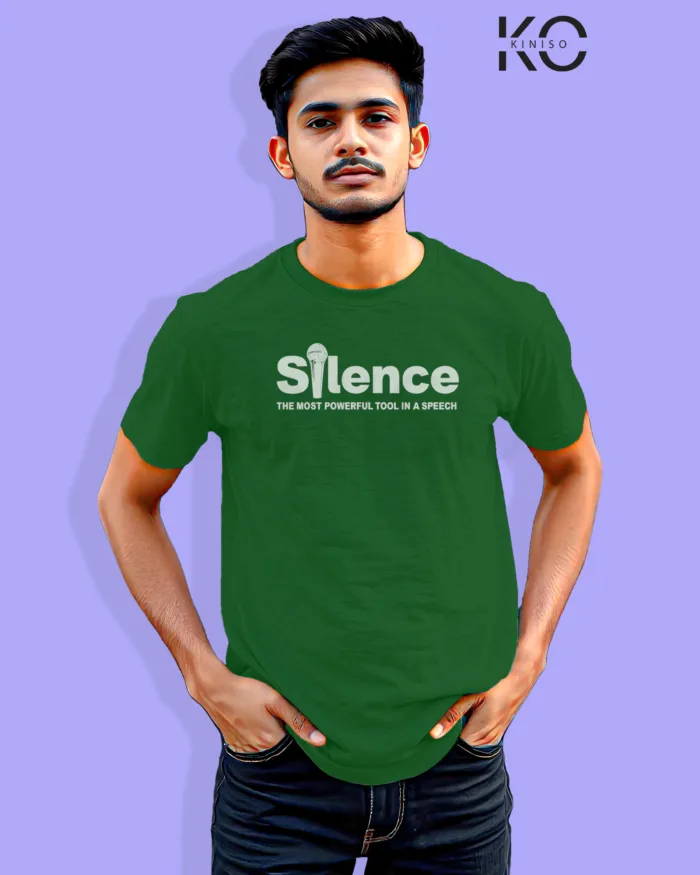 "Silence is the Best Tool in a Speech" Half Sleeve T-Shirt - Image 3