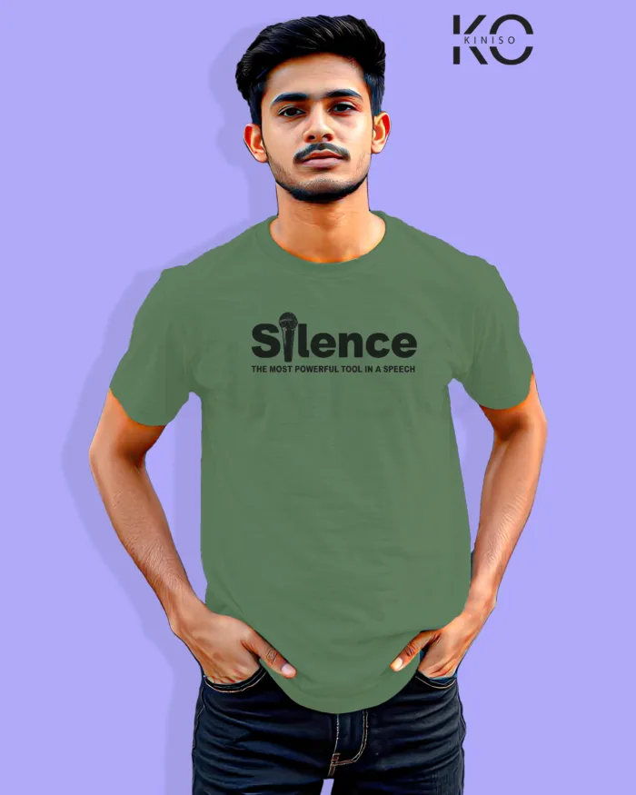 "Silence is the Best Tool in a Speech" Half Sleeve T-Shirt - Image 5